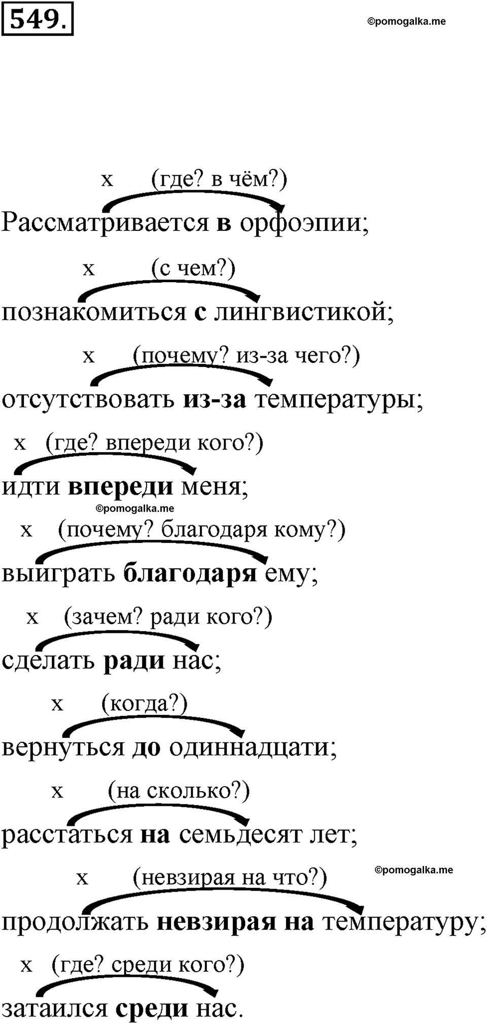часть 2 страница 87 упражнение 549 русский язык 7 класс Львова 2014 год