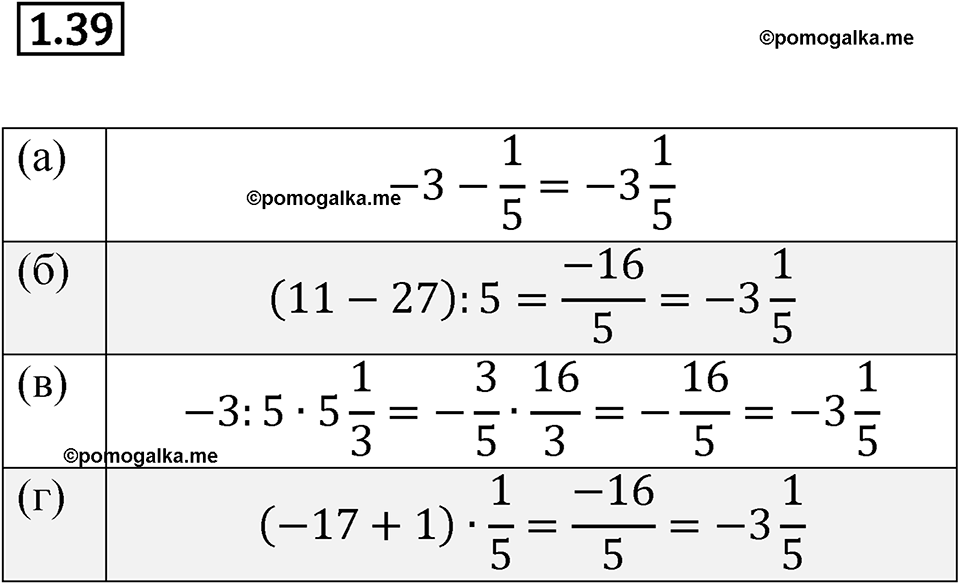 страница 10 номер 1.39 алгебра 7 класс Мордкович 2021 год