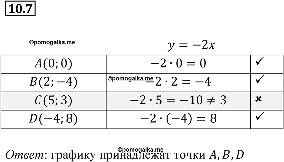 страница 56 номер 10.7 алгебра 7 класс Мордкович 2021 год