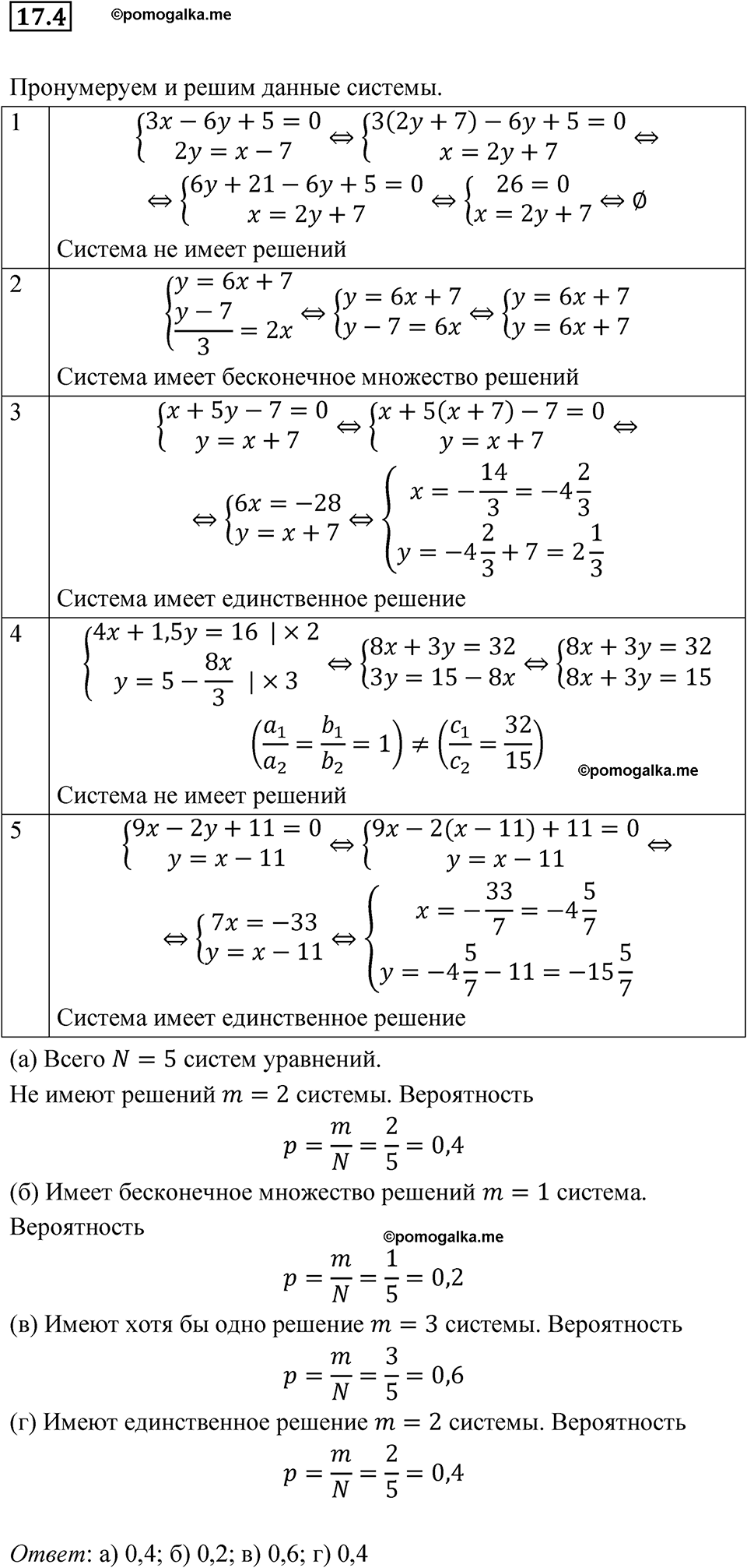 страница 86 номер 17.4 алгебра 7 класс Мордкович 2021 год