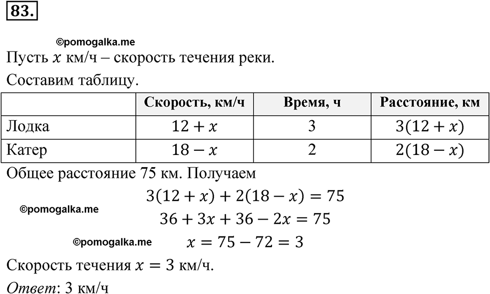 страница 228 номер 83 алгебра 7 класс Мордкович 2021 год