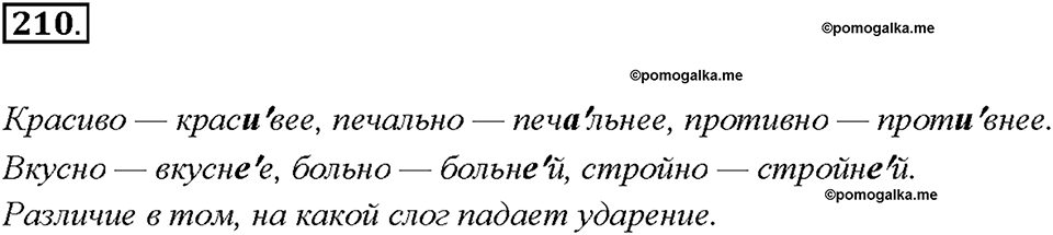 страница 113 упражнение 210 русский язык 7 класс Рыбченкова 2015 год