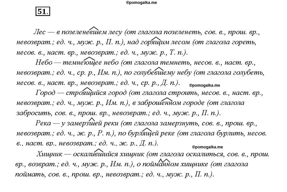 страница 31 упражнение 51 русский язык 7 класс Рыбченкова 2015 год