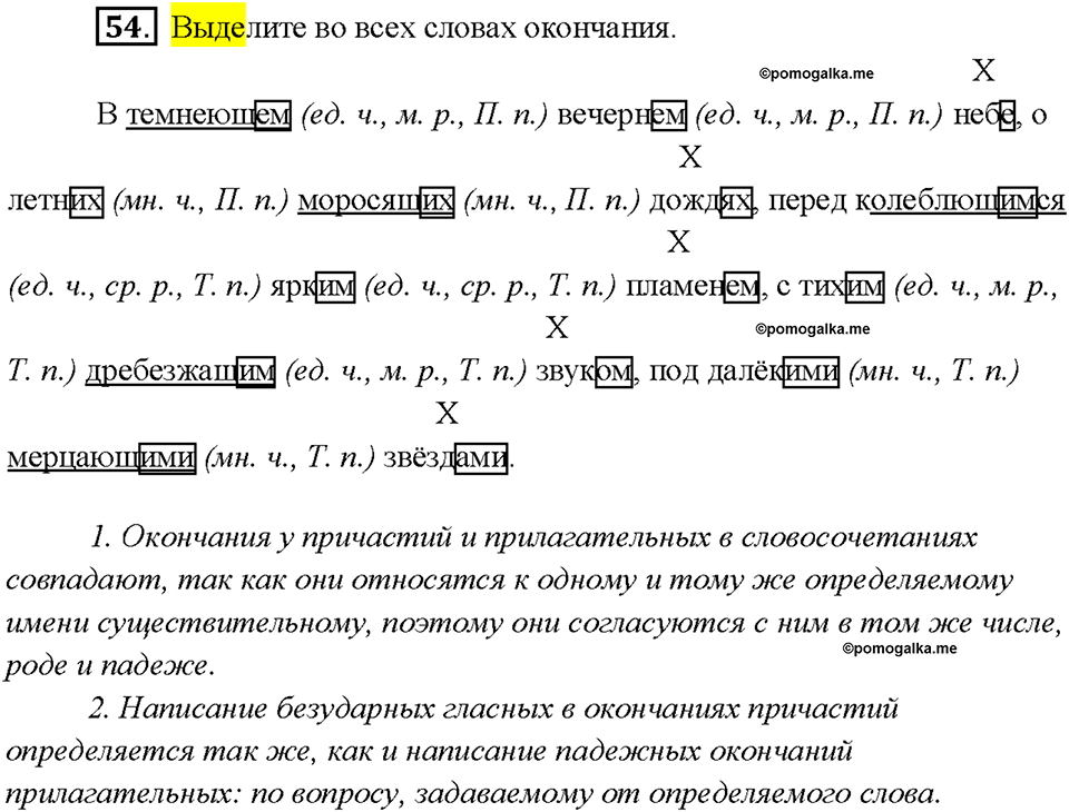 страница 32 упражнение 54 русский язык 7 класс Рыбченкова 2015 год