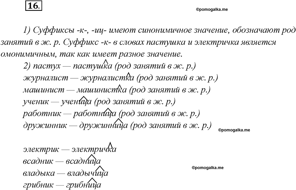 Глава 1. Упражнение №16 русский язык 7 класс Шмелев