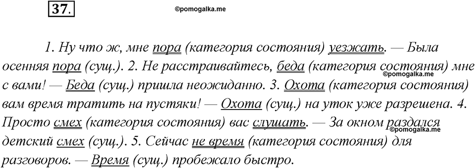 Глава 3. Упражнение №37 русский язык 7 класс Шмелев