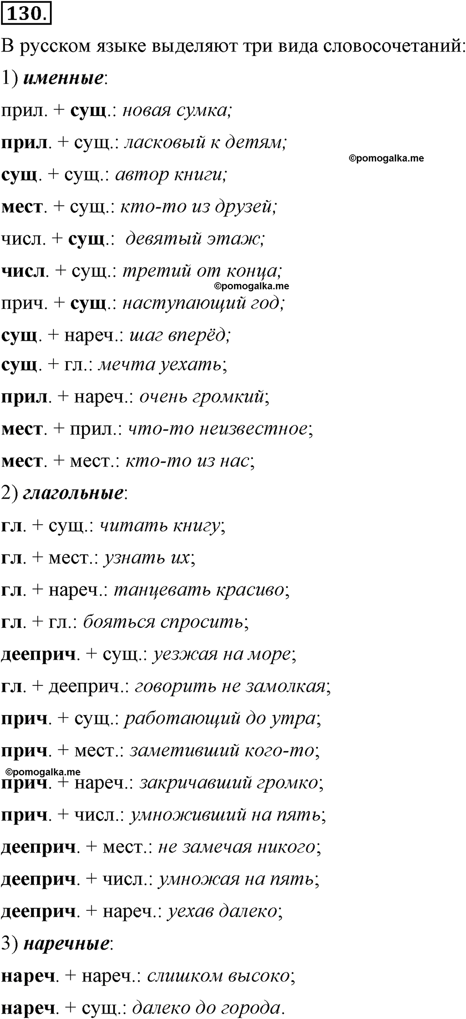 страница 80 упражнение 130 русский язык 8 класс Львова, Львов 2014 год