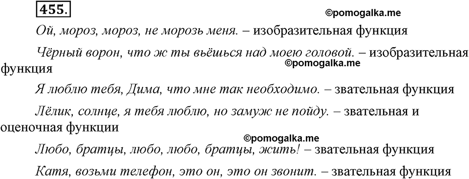 страница 259 упражнение 455 русский язык 8 класс Львова, Львов 2014 год