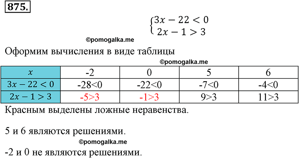 страница 197 номер 875 алгебра 8 класс Макарычев 2013 год