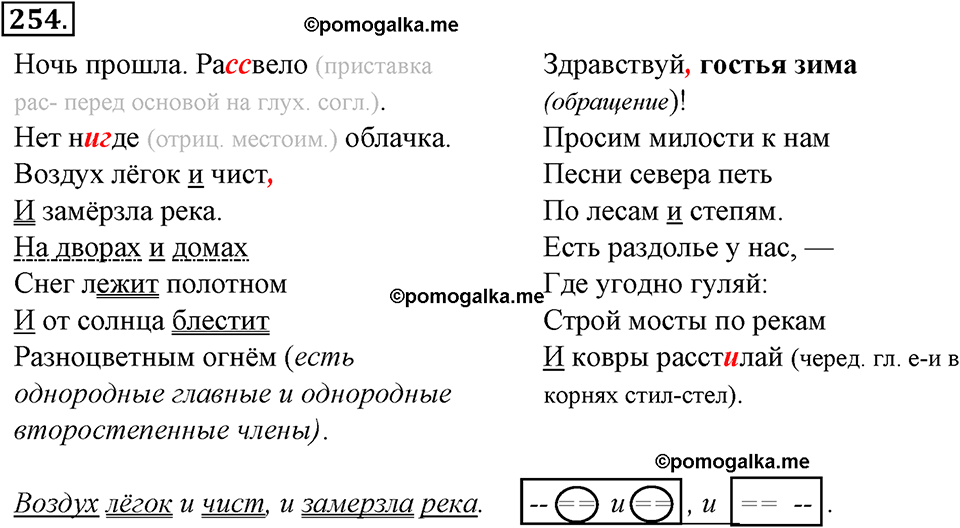 страница 141 упражнение 254 русский язык 8 класс Тростенцова, Ладыженская 2014 год