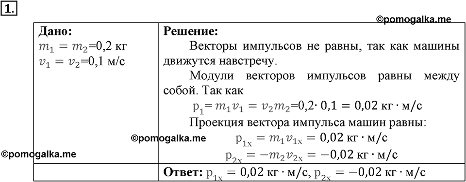 Параграф §20 упражнение 20 №1 физика 9 класс Пёрышкин