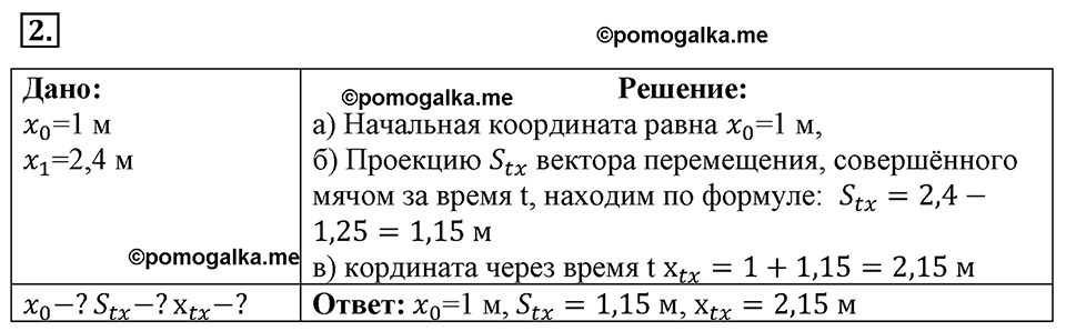 Параграф §3 упражнение 3 №2 физика 9 класс Пёрышкин