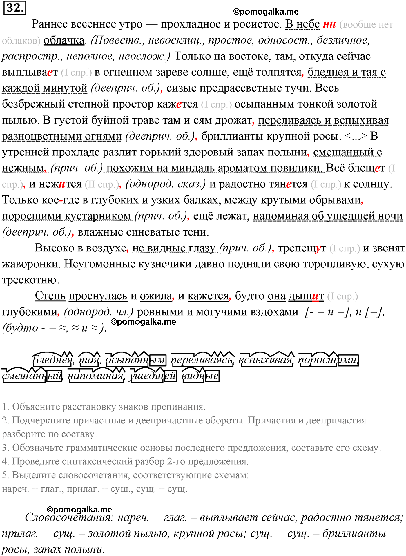 упражнение №32 русский язык 9 класс Разумовская