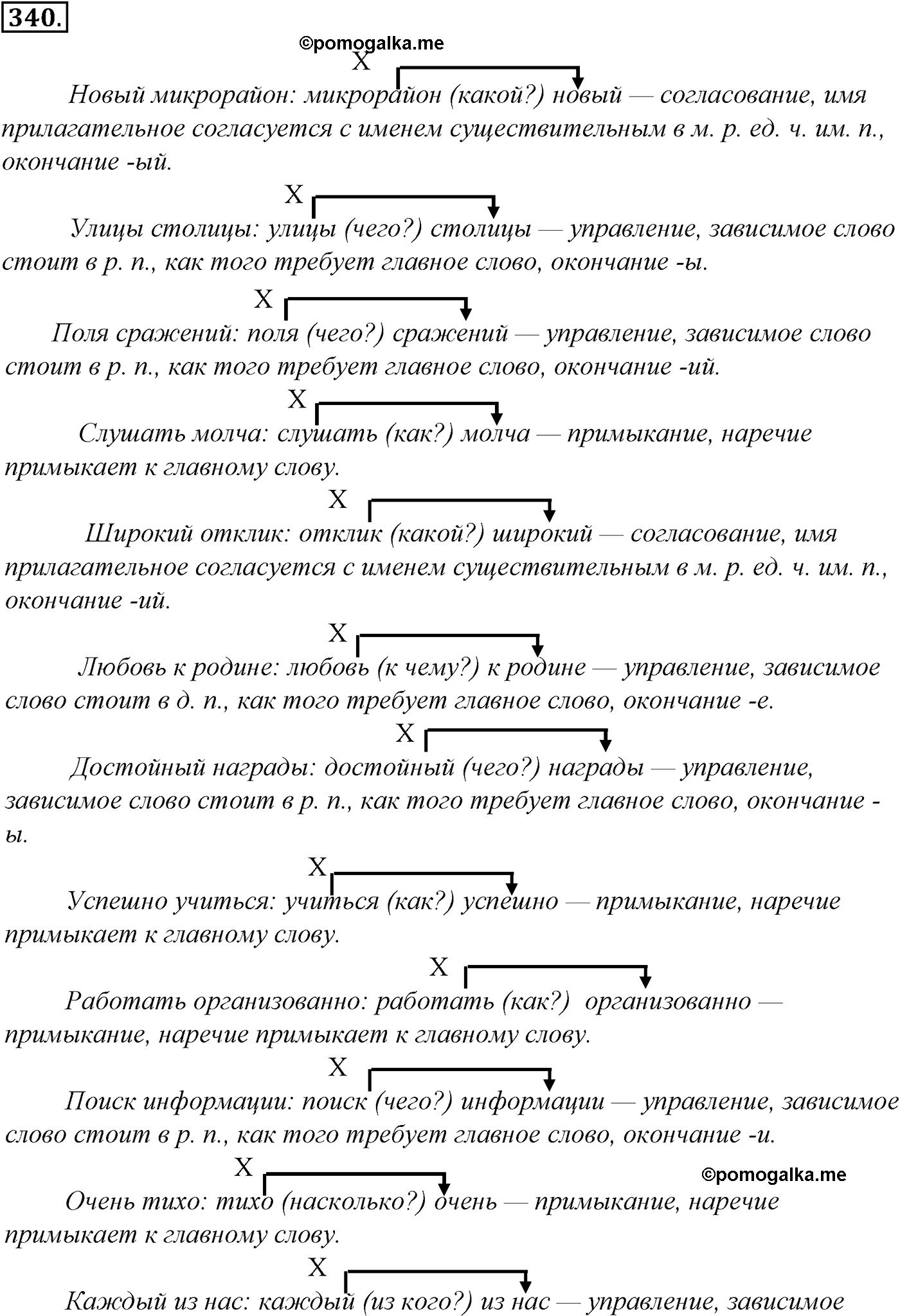 упражнение №340 русский язык 10-11 класс Гольцова