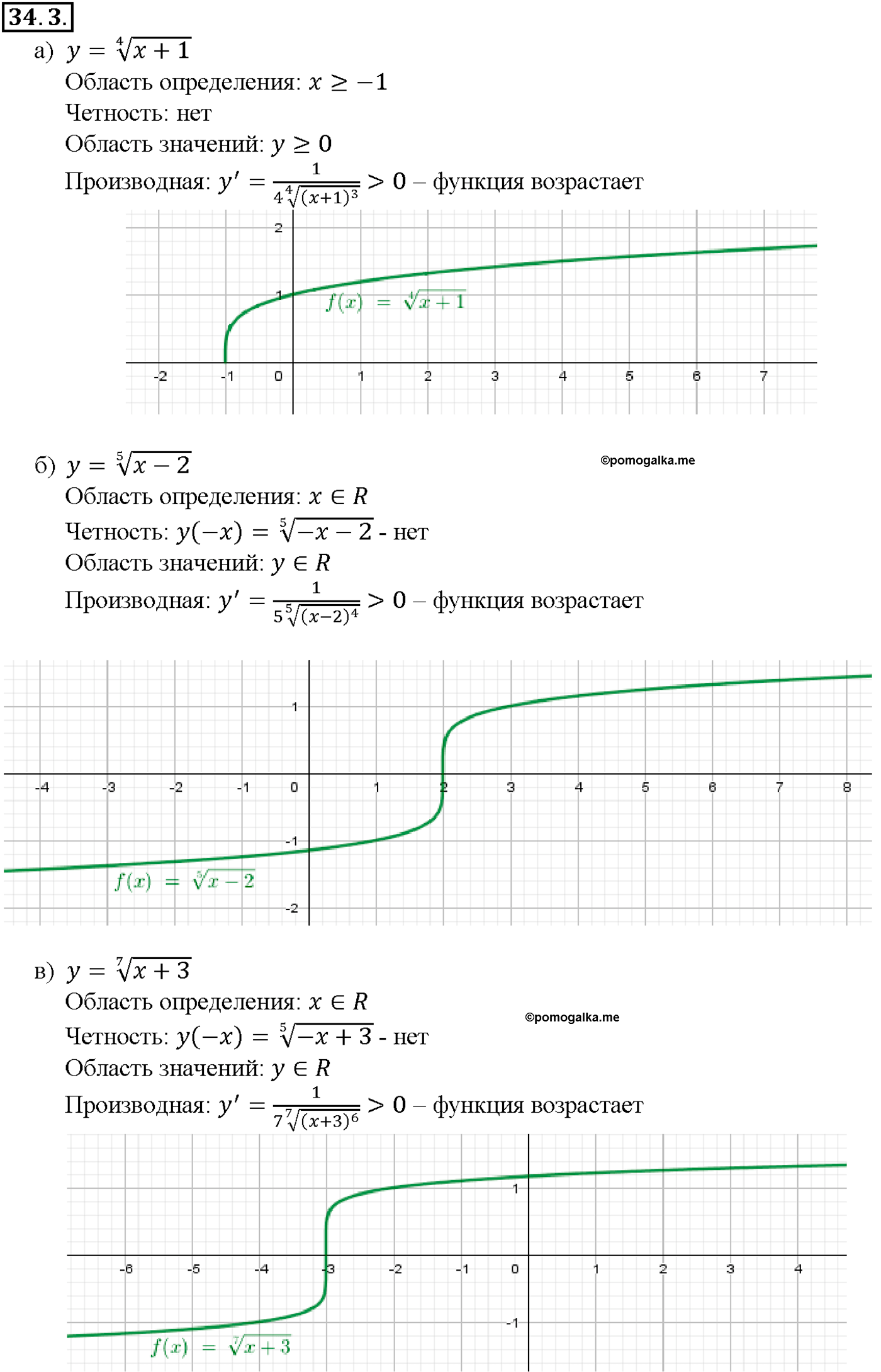 задача №34.3 алгебра 10-11 класс Мордкович