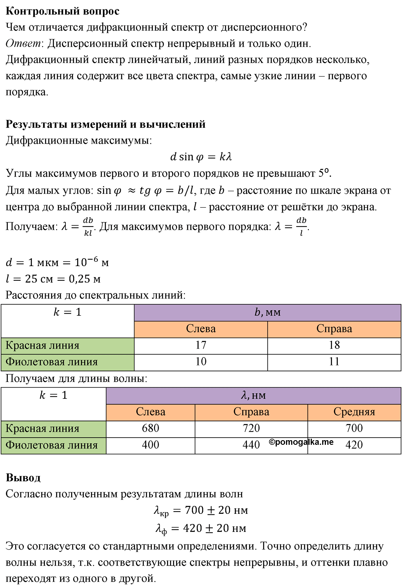 лабораторный опыт №6 физика 11 класс Мякишев