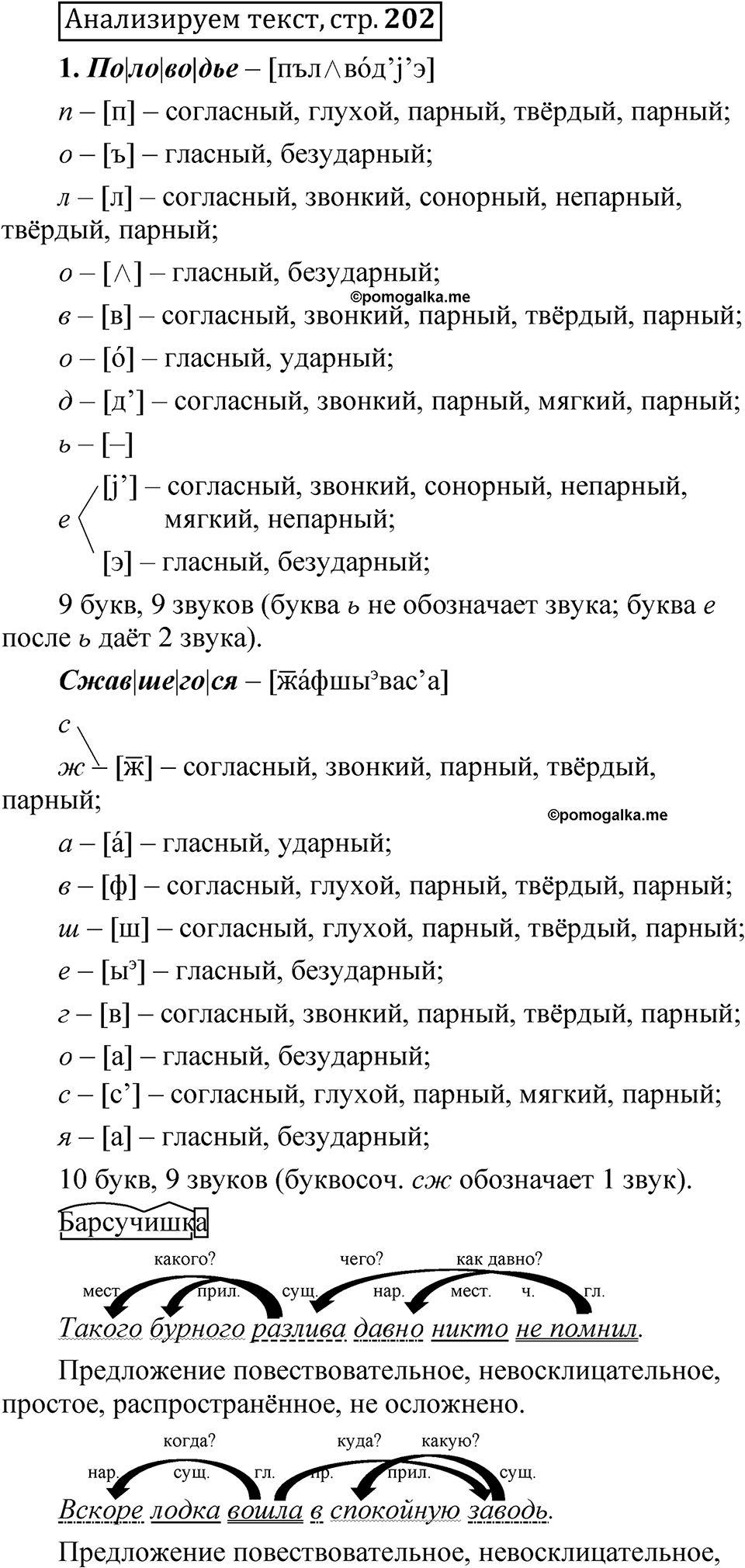 Страница 202 Анализируем текст - ГДЗ по русскому языку 5 класс Быстрова,  Кибирева 1 часть