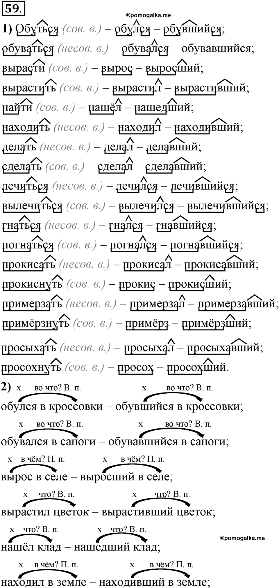 Глава 5. Упражнение №59 русский язык 6 класс Шмелёв