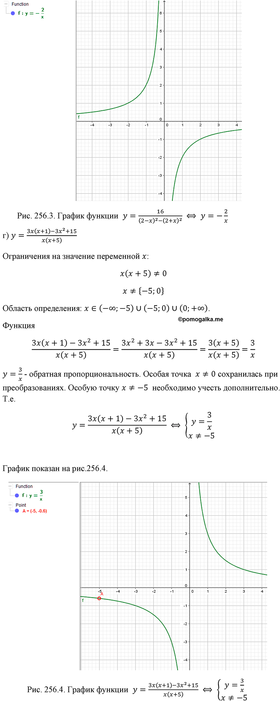 страница 59 номер 256 алгебра 8 класс Макарычев 2013 год