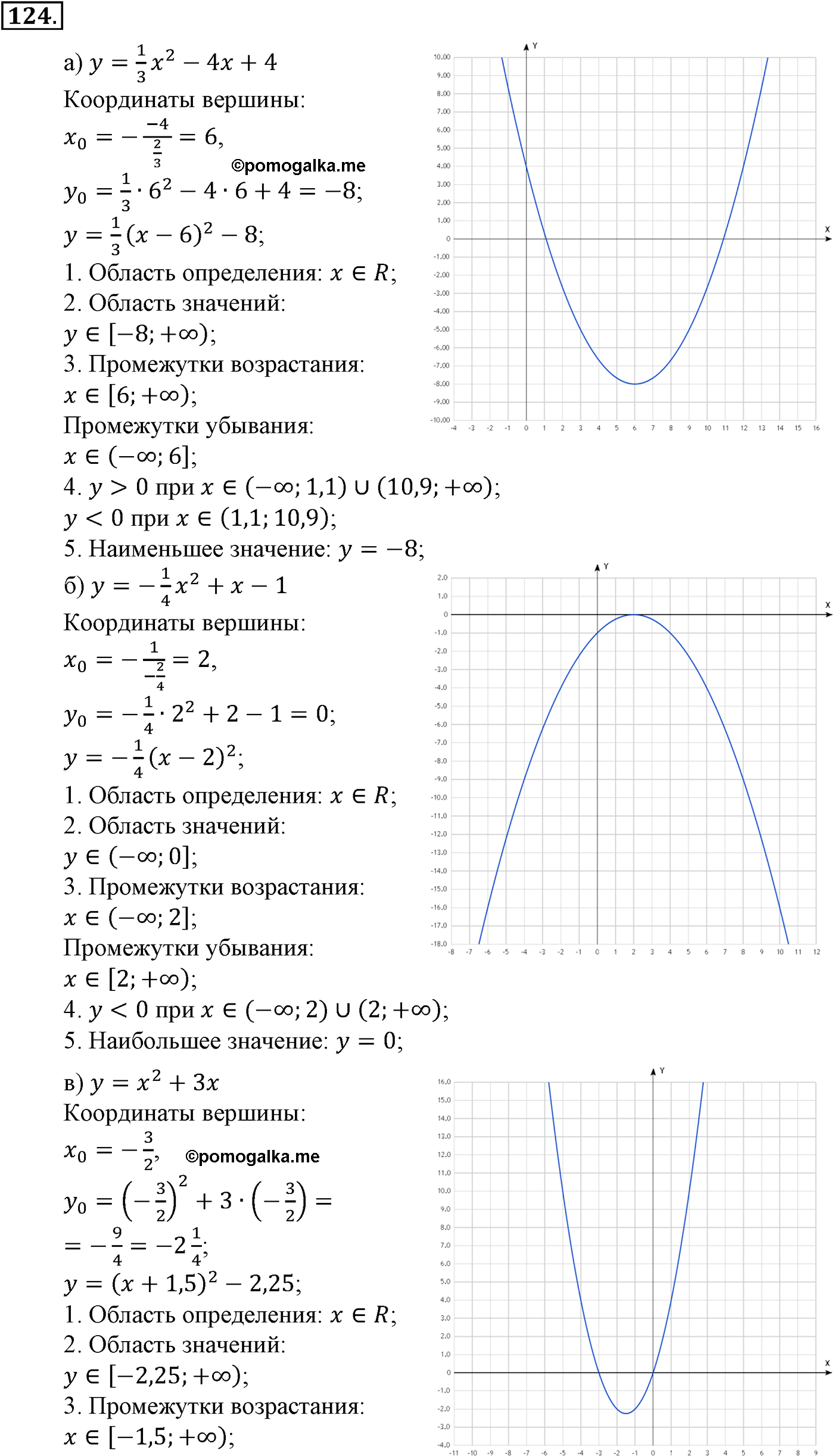 задача №124 алгебра 9 класс Макарычев учебник 2014 год
