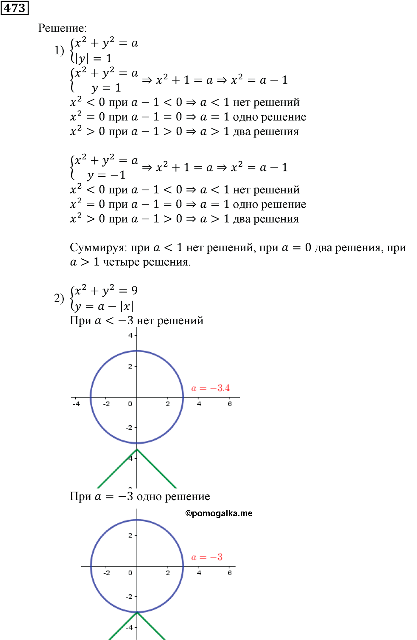 задача №473 алгебра 9 класс Мерзляк
