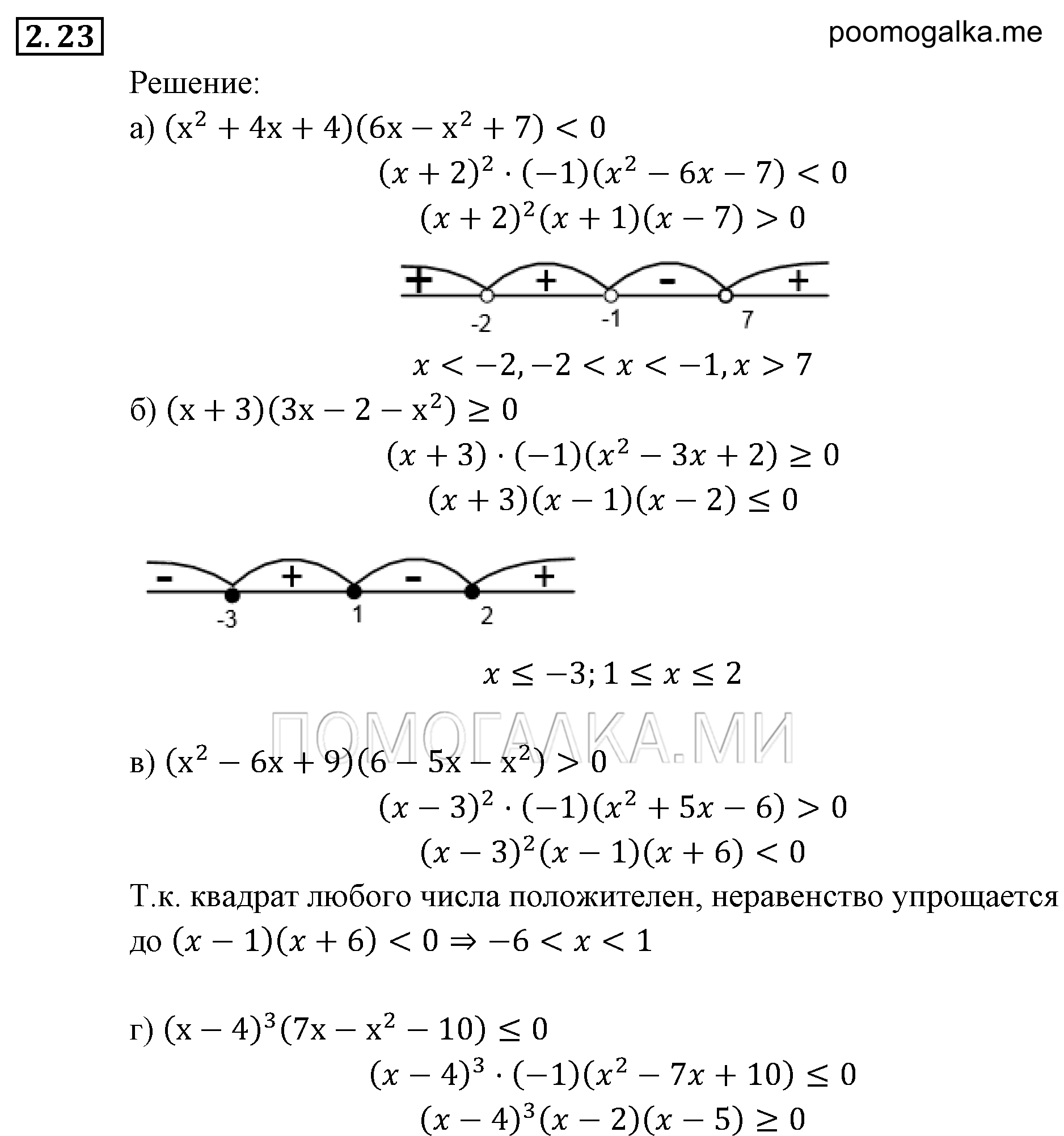 задача №2.23 алгебра 9 класс Мордкович