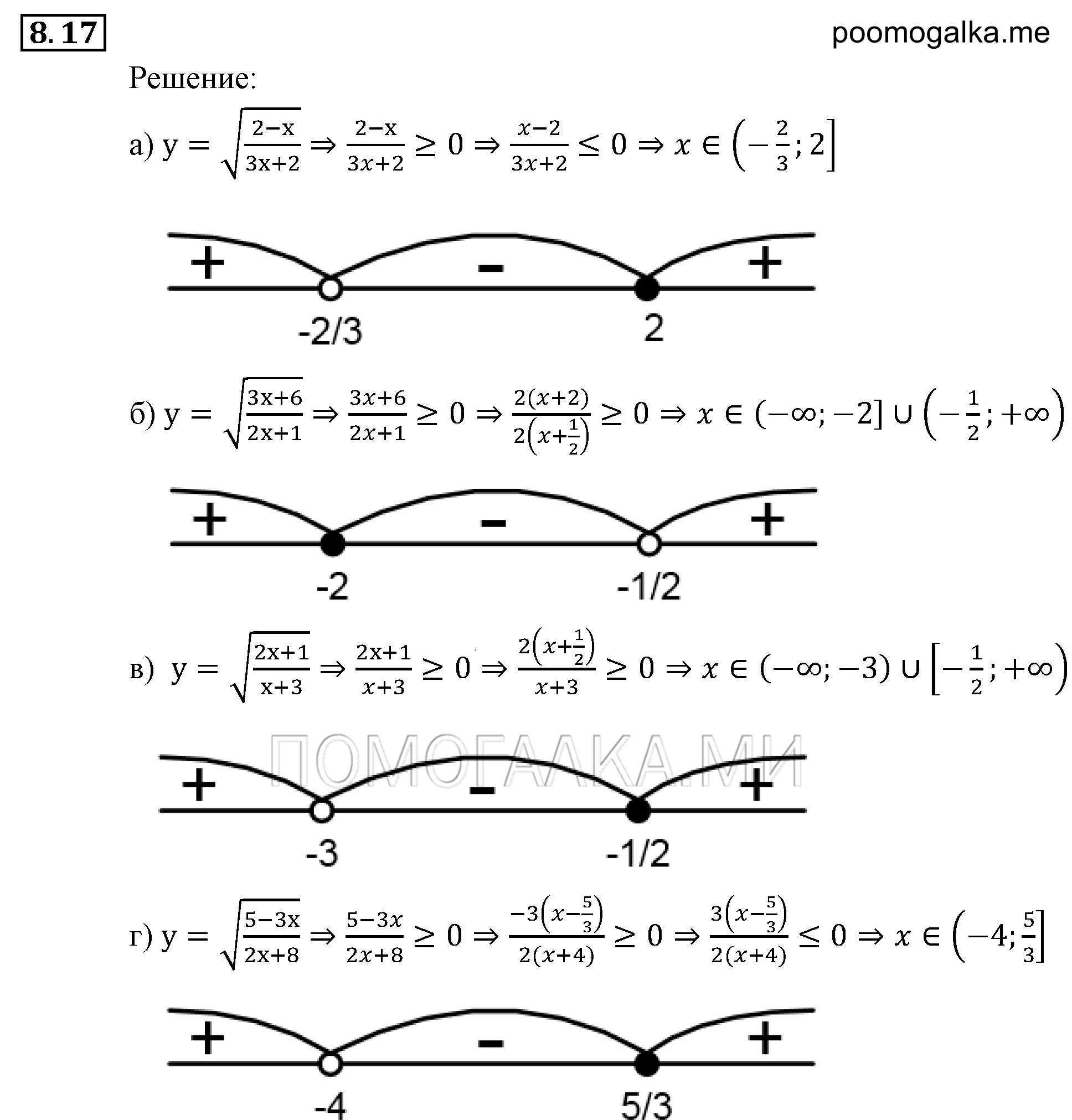 страница 59 задача 8.17 алгебра 9 класс Мордкович 2010 год