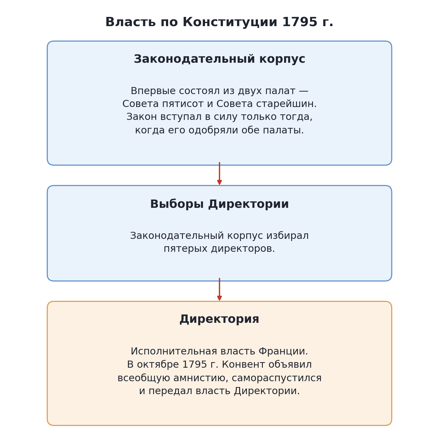 Схема: устройство власти по Конституции 1795 г.