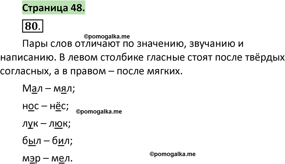 страница 48 русский язык 1 класс Климанова 2022