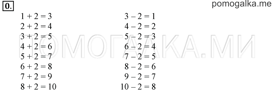 Задача №0 математика 1 класс Моро