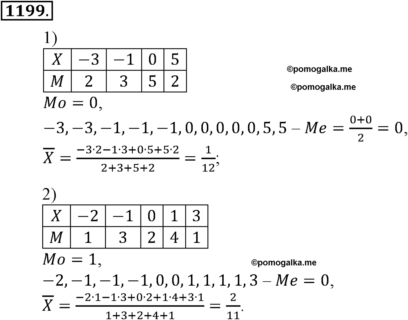 разбор задачи №1199 по алгебре за 10-11 класс из учебника Алимова, Колягина