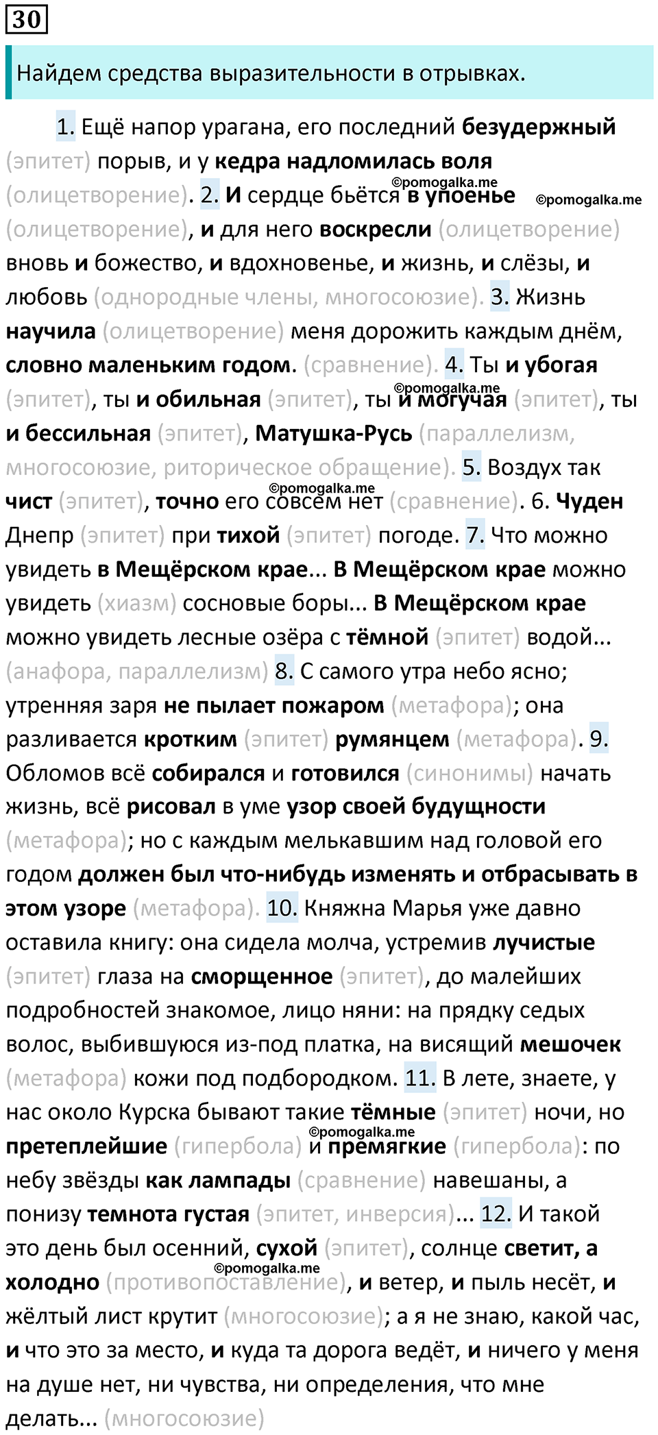 часть 1 страница 37 упражнение 30 русский язык 10-11 класс Гольцова 2022 год