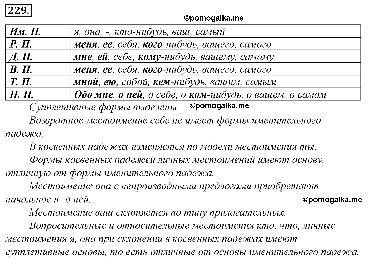 упражнение №229 русский язык 10-11 класс Гольцова