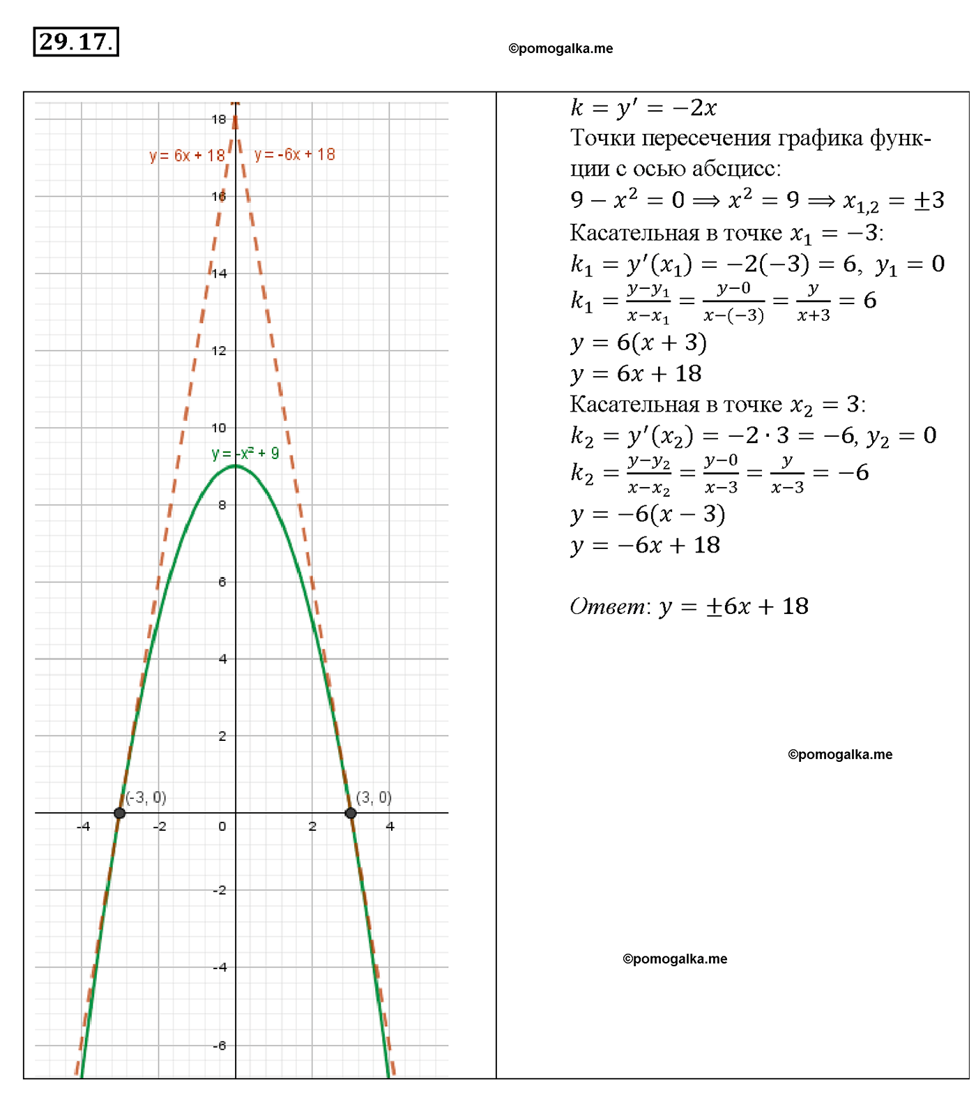 задача №29.17 алгебра 10-11 класс Мордкович