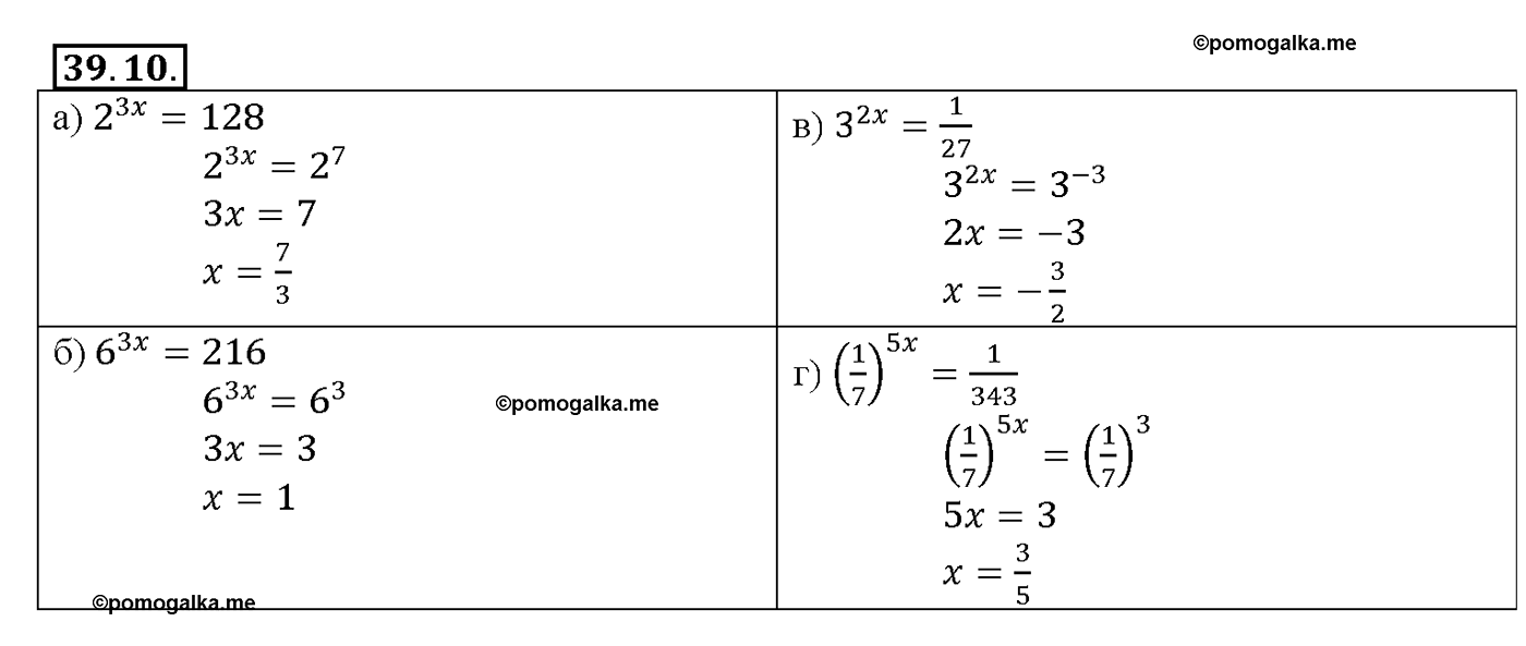 задача №39.10 алгебра 10-11 класс Мордкович