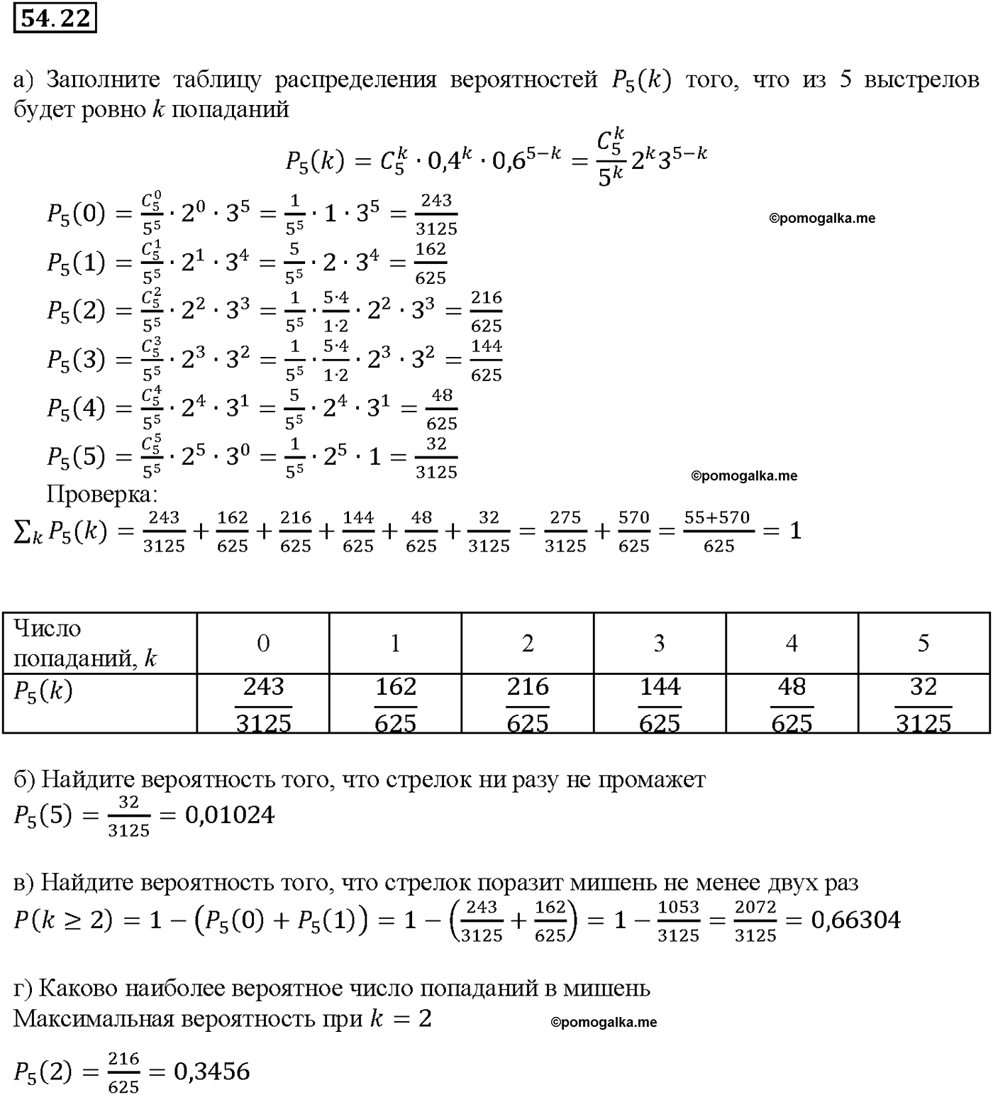 задача №54.22 алгебра 10-11 класс Мордкович