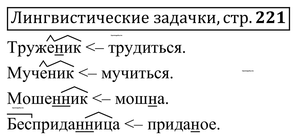 страница 221 лингвистические задачки русский язык 10-11 класс Рыбченкова учебник 2026 год