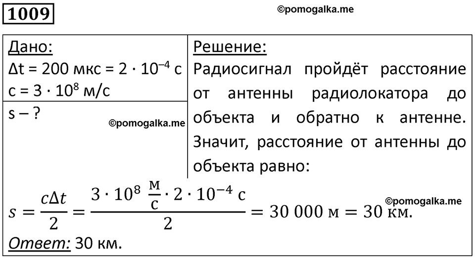страница 134 номер 1009 физика 10-11 класс сборник задач Рымкевича 2024 год