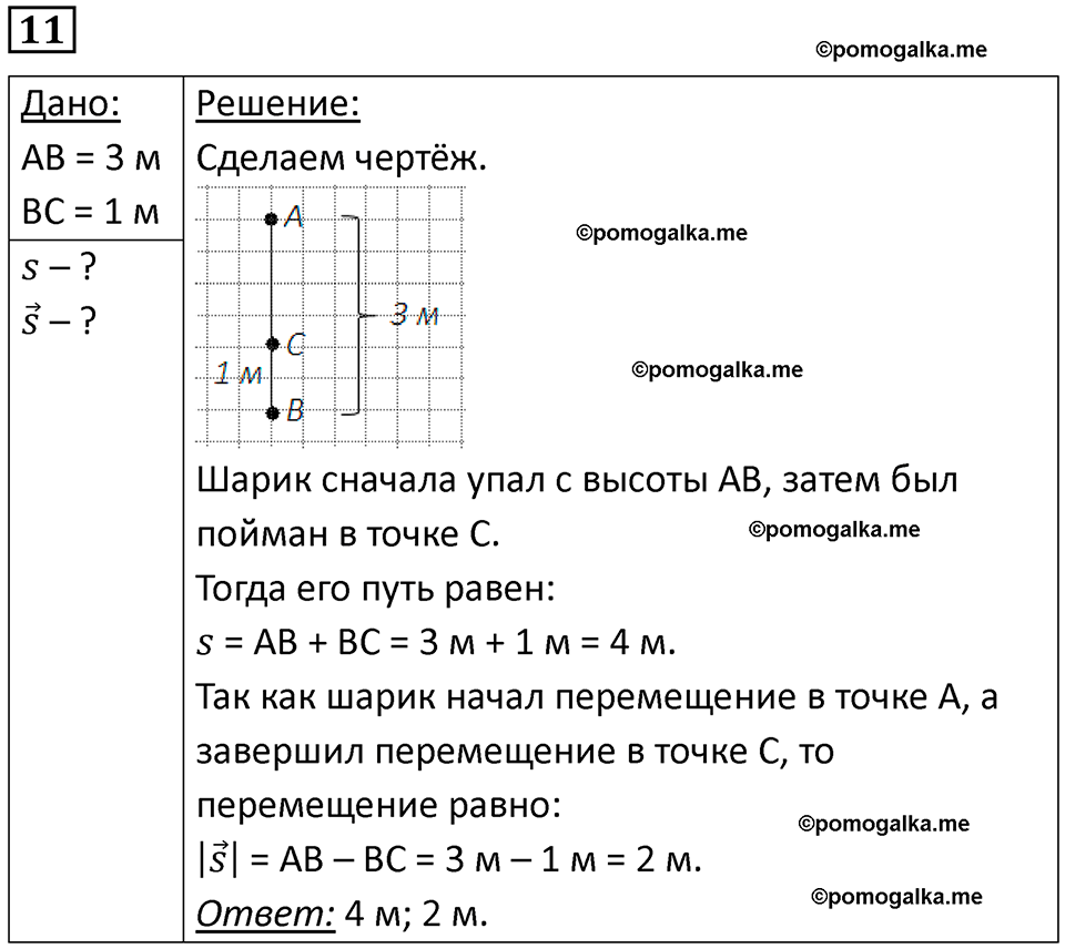 страница 7 номер 11 физика 10-11 класс сборник задач Рымкевича 2024 год