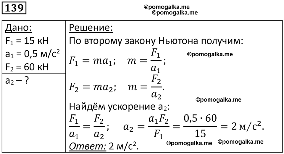 страница 25 номер 139 физика 10-11 класс сборник задач Рымкевича 2024 год