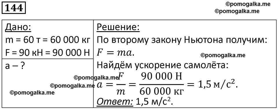 страница 25 номер 144 физика 10-11 класс сборник задач Рымкевича 2024 год