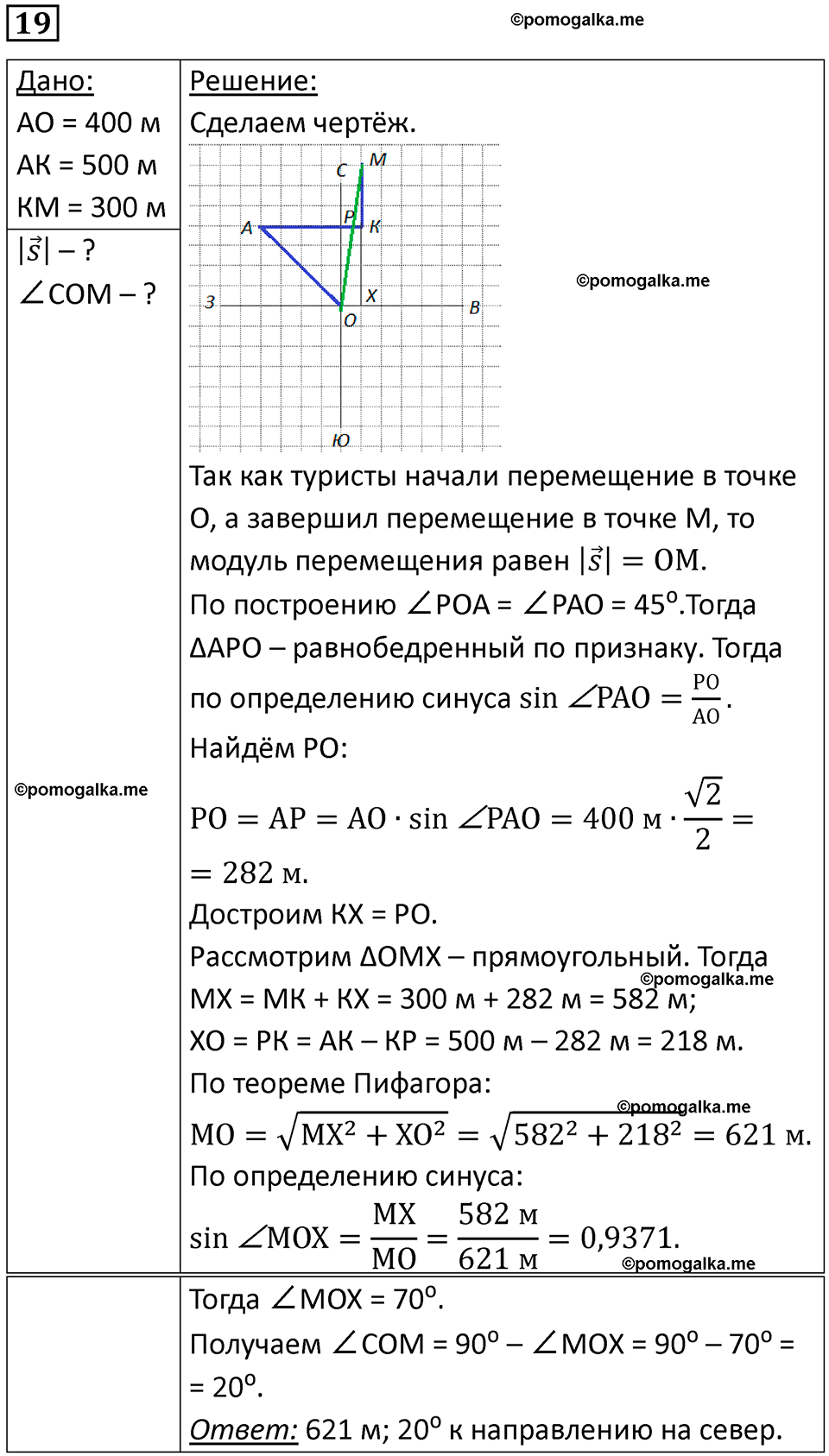 страница 8 номер 19 физика 10-11 класс сборник задач Рымкевича 2024 год
