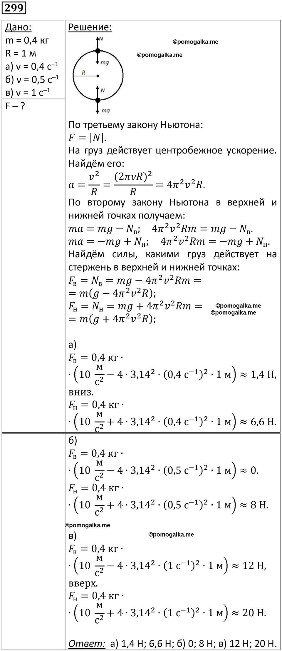 страница 44 номер 299 физика 10-11 класс сборник задач Рымкевича 2024 год