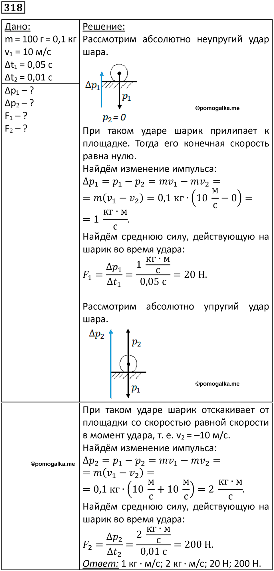 страница 47 номер 318 физика 10-11 класс сборник задач Рымкевича 2024 год
