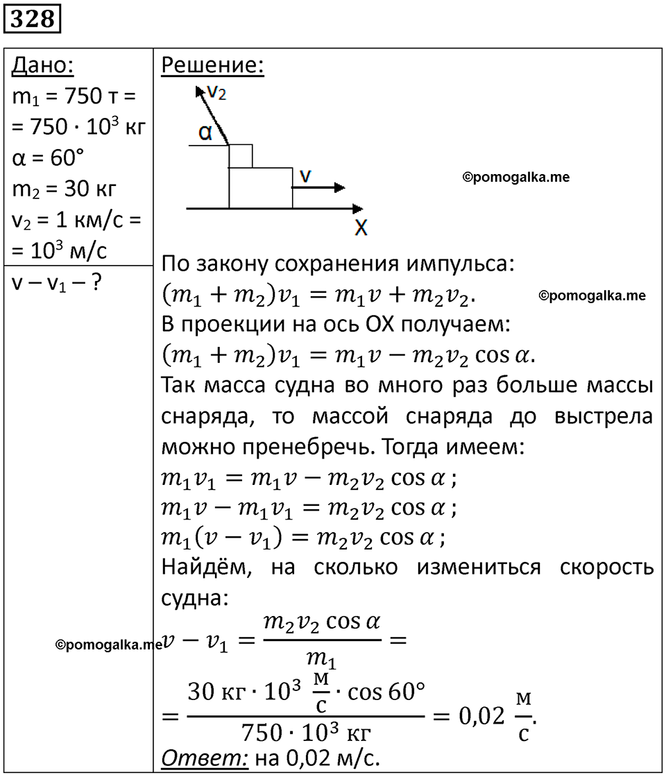 страница 48 номер 328 физика 10-11 класс сборник задач Рымкевича 2024 год
