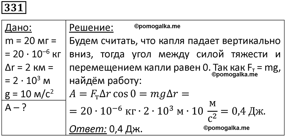 страница 49 номер 331 физика 10-11 класс сборник задач Рымкевича 2024 год