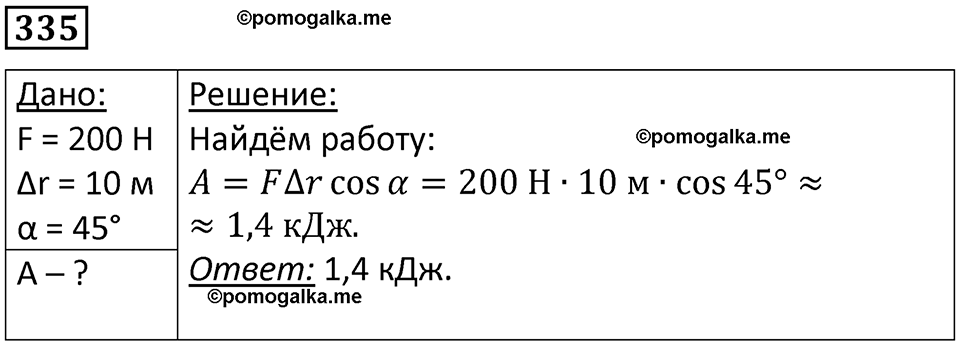 страница 49 номер 335 физика 10-11 класс сборник задач Рымкевича 2024 год