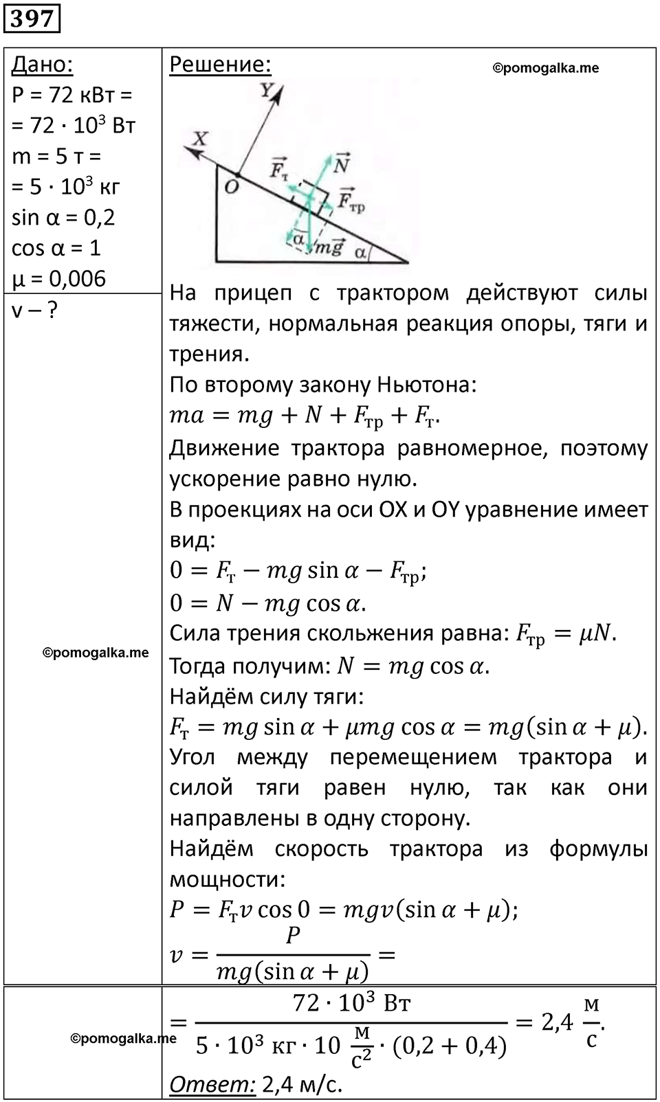 страница 57 номер 397 физика 10-11 класс сборник задач Рымкевича 2024 год