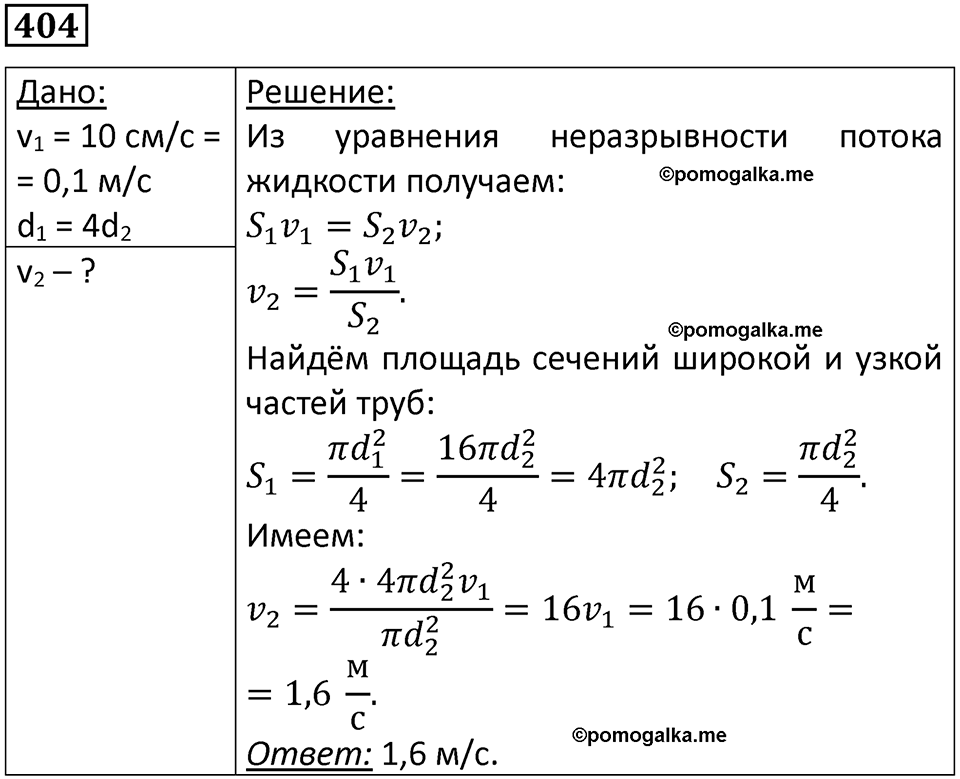 страница 58 номер 404 физика 10-11 класс сборник задач Рымкевича 2024 год