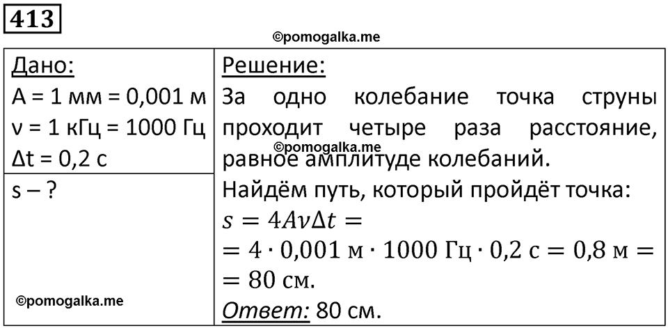 страница 59 номер 413 физика 10-11 класс сборник задач Рымкевича 2024 год